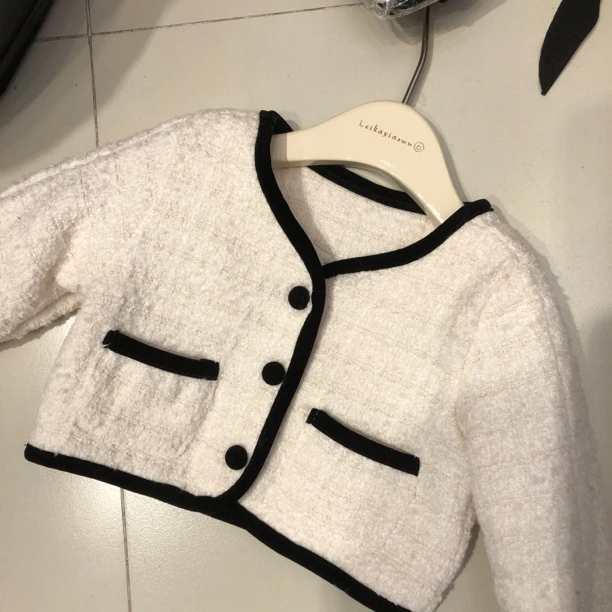 女童加棉外套香奶奶家高级甜美时尚外套儿童洋气百搭外套小香风