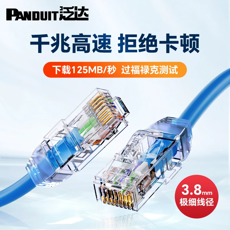 泛达panduit六6类细网线非屏蔽成品跳线家用路由器电脑宽带千兆线