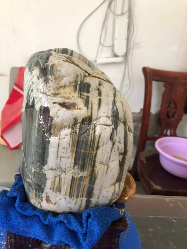 天然原石画面山水竹