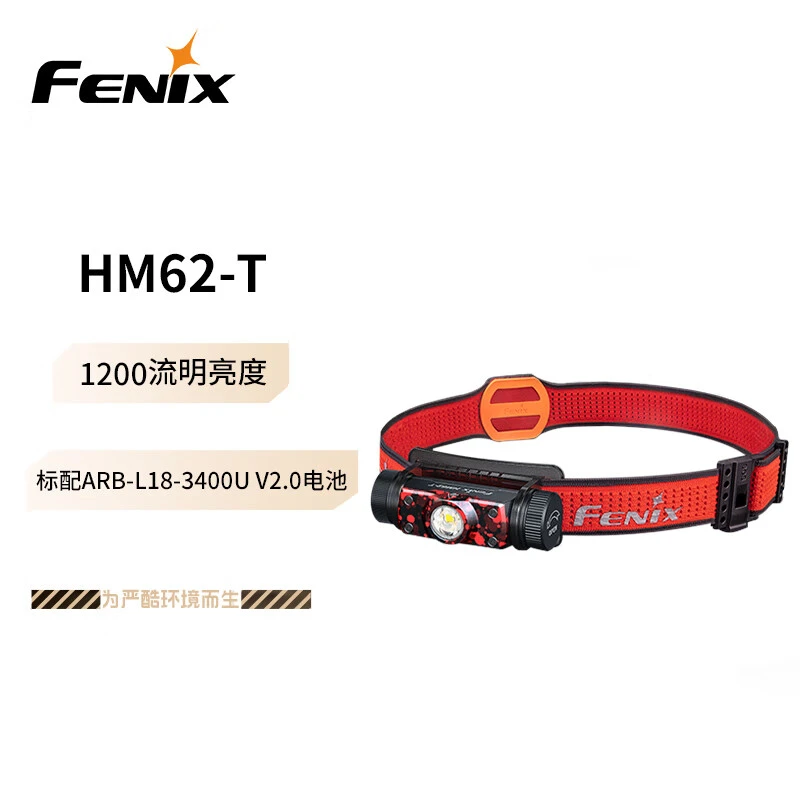 FENIX菲尼克斯HM62-T头灯强光高亮Type-C超长续航抓知了猴专用灯