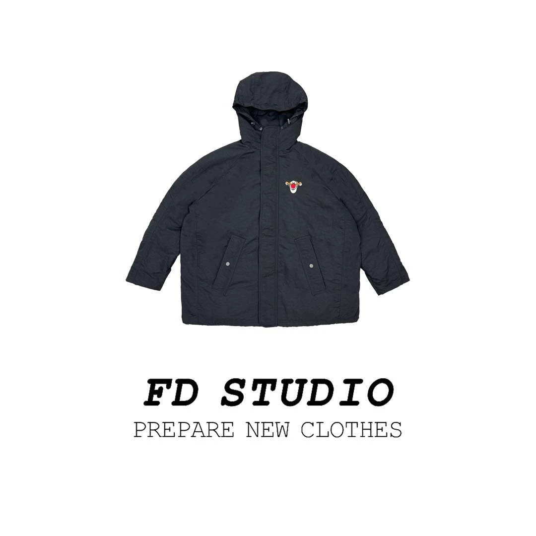 【梵町定制】FD19616跳跳虎连帽棉服外套加厚时尚休闲百搭宽松宽松