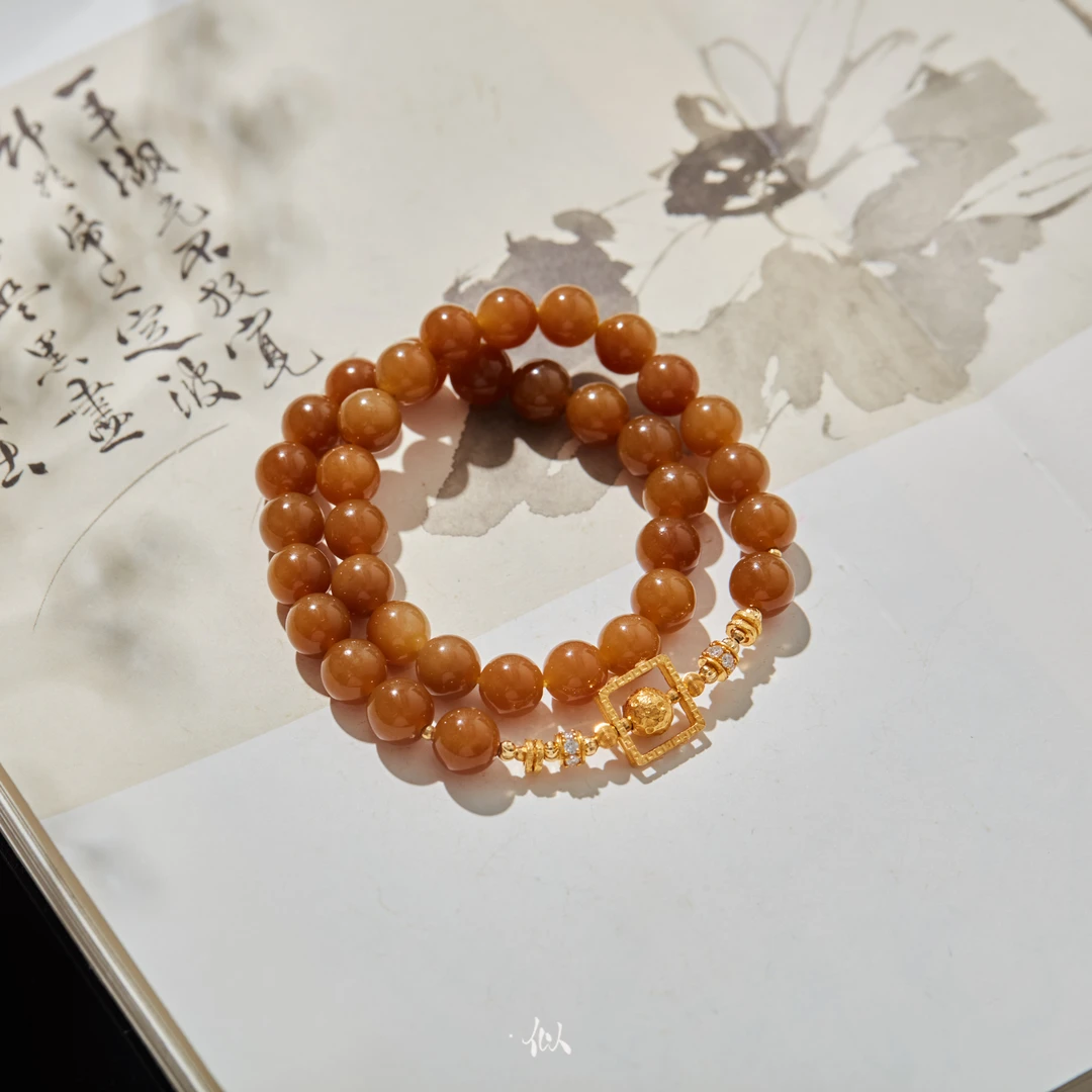 【绾棠】·似梓珠宝·18K糖玉双圈 SZCC2402184