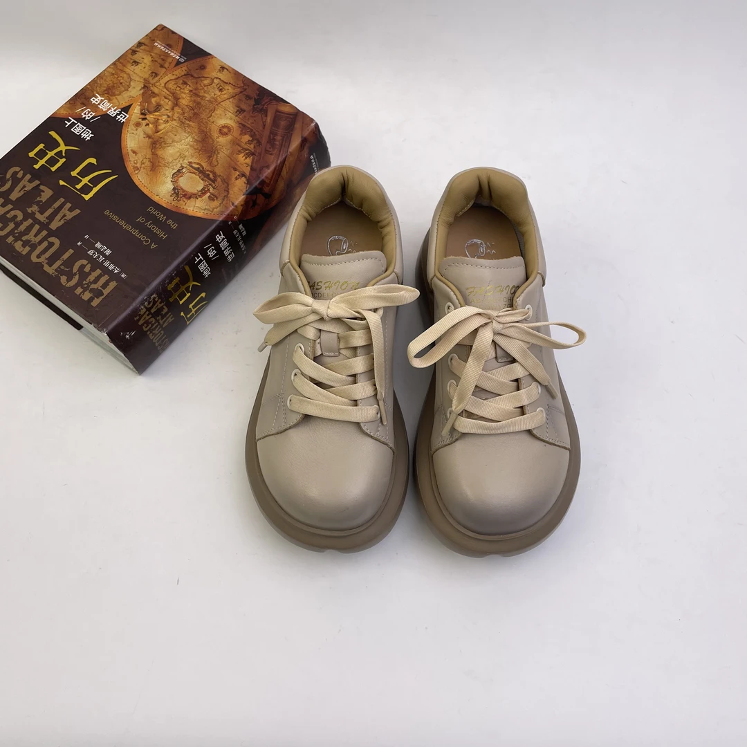 百年烟斗厚底女鞋舒适丑萌大头鞋2024圆头麦昆厚底鞋女YA9833A215