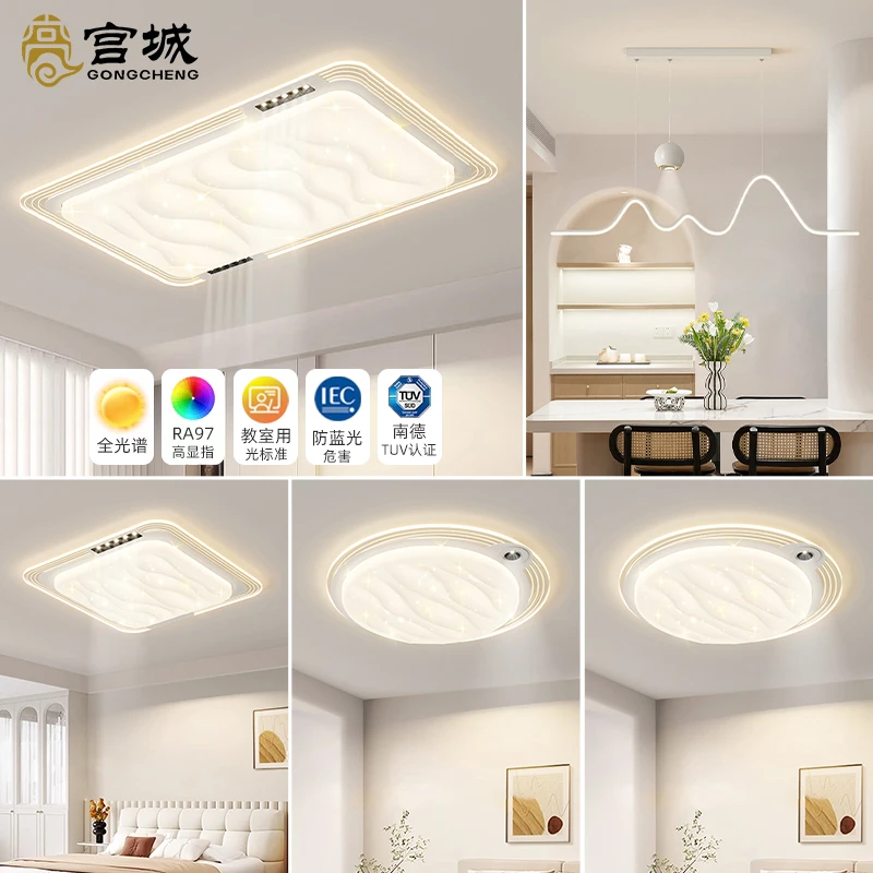 2024年新款全屋灯具组合搭配三室两厅吸顶灯护眼全光谱中山灯具