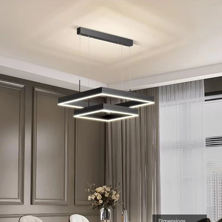 GONGCHENG/宫城客厅吊灯主灯新款客厅灯简约现代极简方块灯具套餐