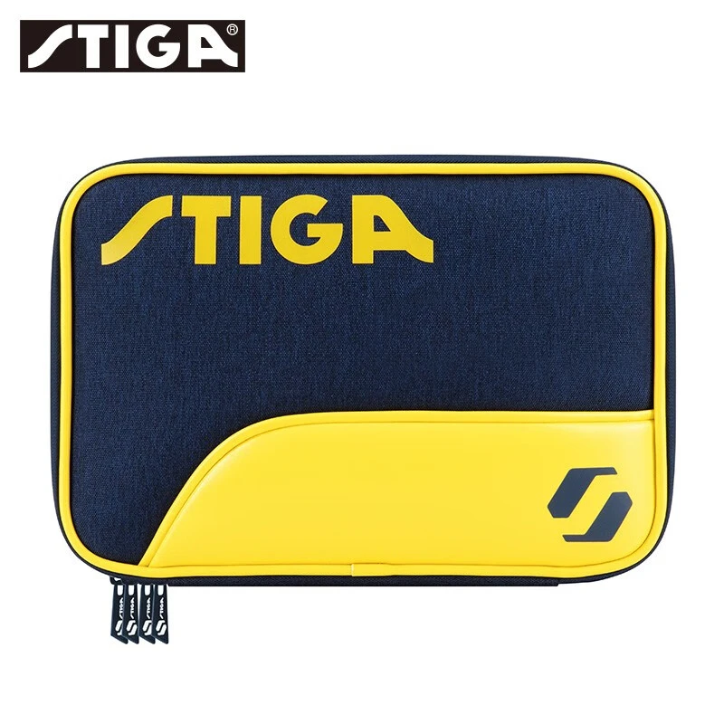 Stiga/斯帝卡乒乓球拍双层方形拍套PU皮革拼接款多巴防摔轻便时尚