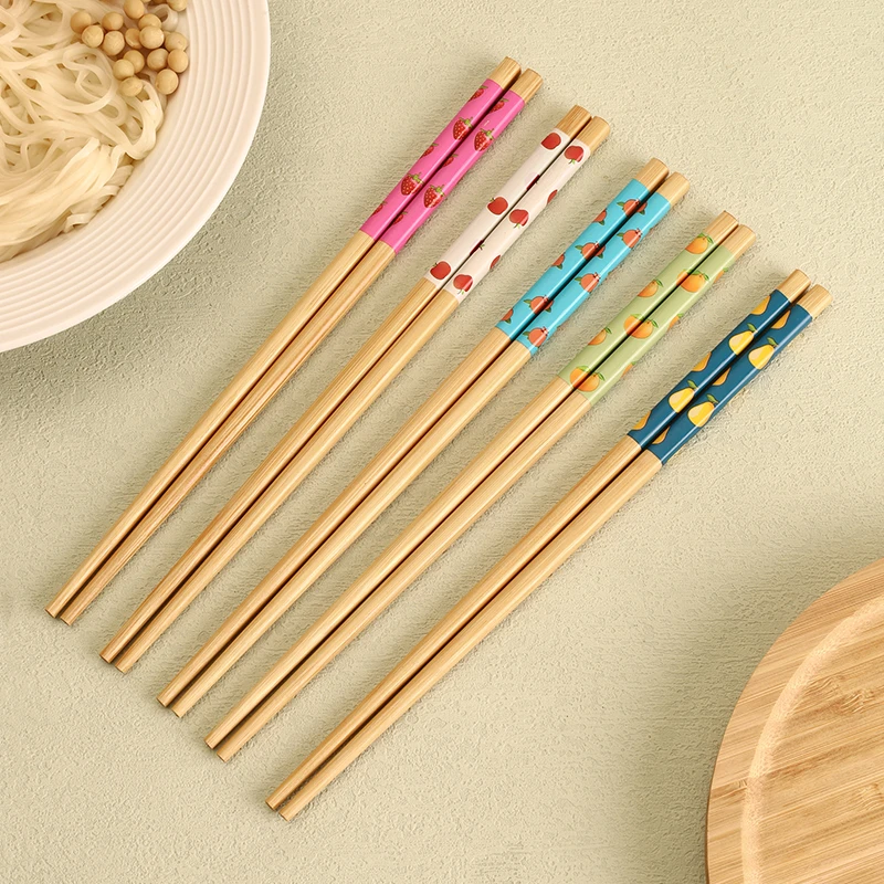 水果花色个人专用五色分餐无蜡天然楠竹印花网红家用防滑防霉家庭