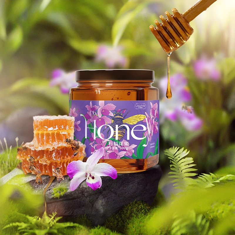 】双节特惠】石斛花蜂蜜深山农家远离城市中华蜂正宗原生纯蜜500g