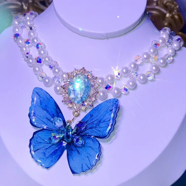 不锈钢项链 （海蓝月潮）雪糕原创项链