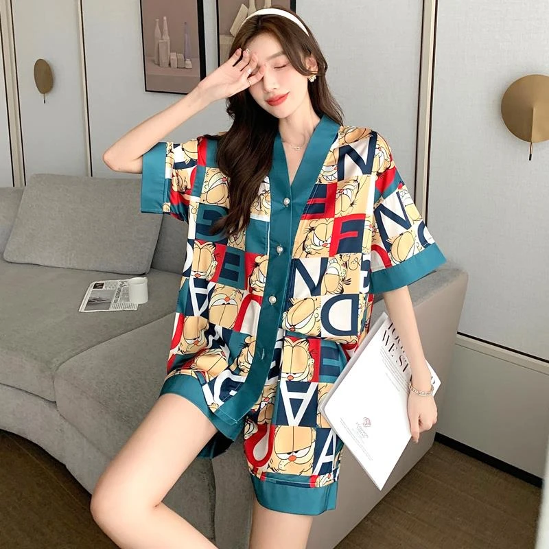 2023年新款睡衣女冰丝夏季大码夏天薄款高级感夏款网红宽松时尚