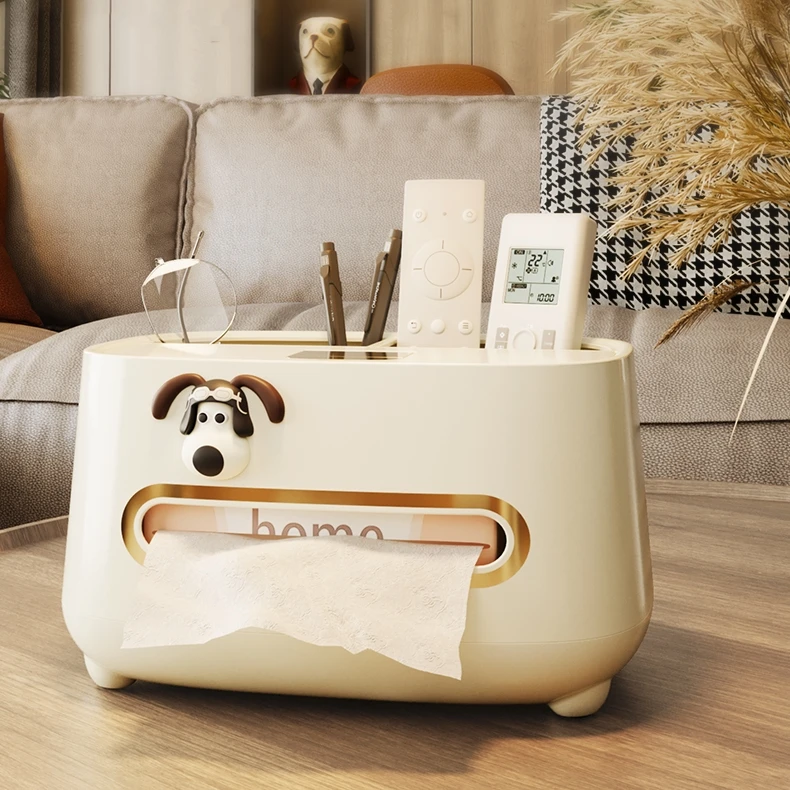 纸巾盒家用客厅茶几餐厅创意轻奢多功能卧室桌面遥控器收纳抽纸盒