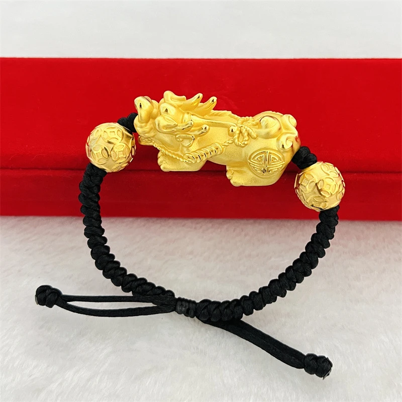合金手链 手工编织情侣时尚轻奢貔貅手链项链可调节