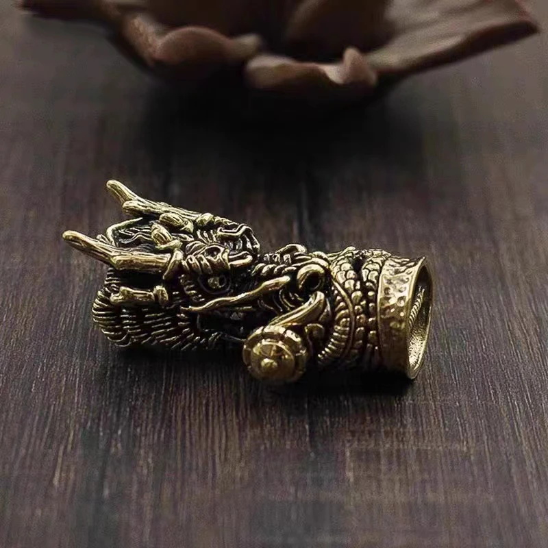 龙头手链扣接头蛇diy创意配件配饰手绳配件饰品伞绳编织纯黄铜银