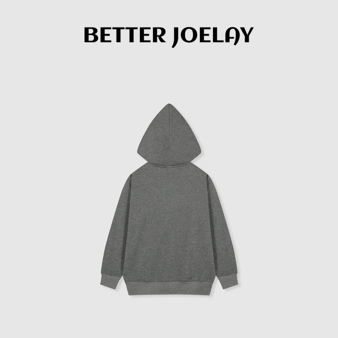 BETTERJOELAY -加绒【塞班的画笔】潮流连帽开衫卫衣宽松百搭ZZ3689