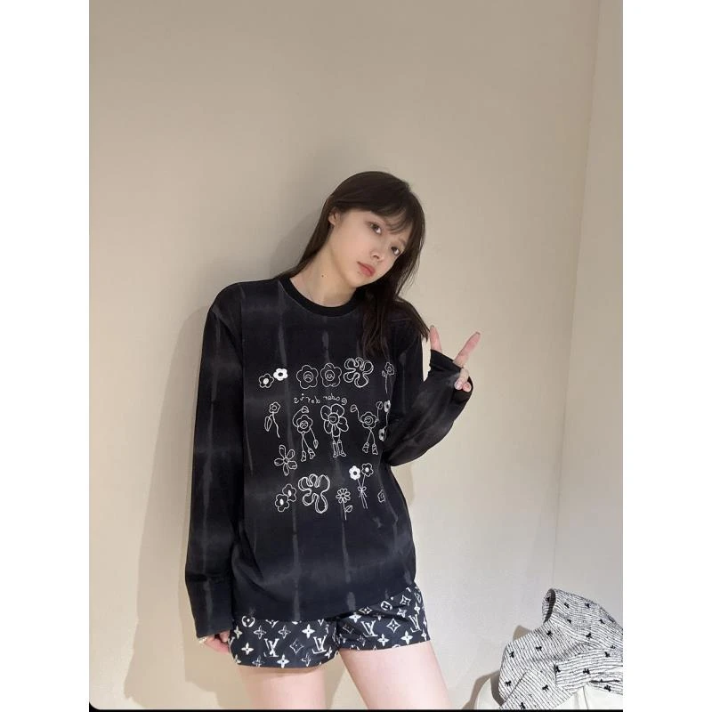 BETTER JOELAY -【线条花花】套头长袖宽松休闲百搭ZZ3642