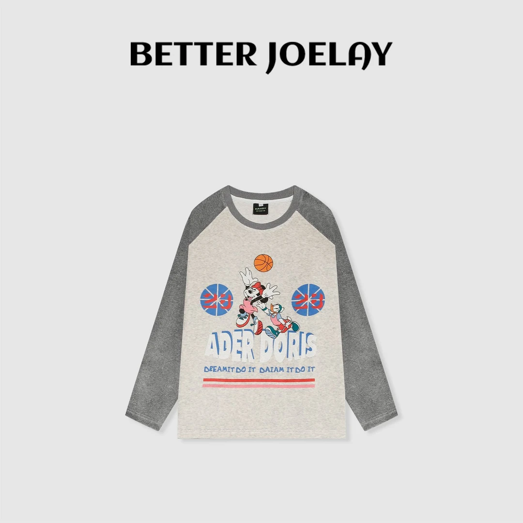 BETTERJOELAY-中版【球星米妮】时尚宽松长袖T休闲百搭潮流ZZ3662