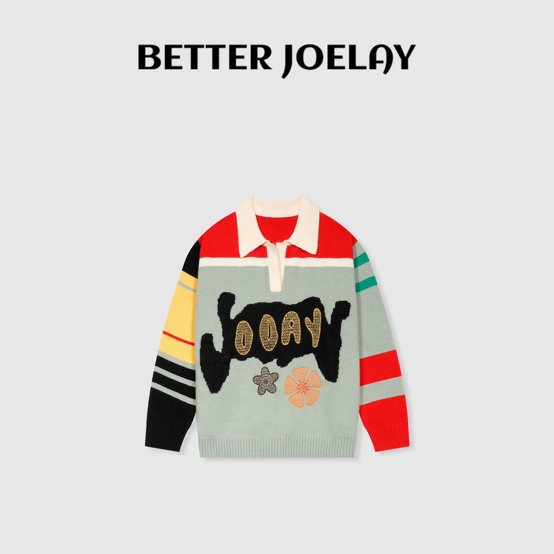 BETTER JOELAY-【元气森林】时尚针织毛衣韩版慵懒风舒适百搭LL5178