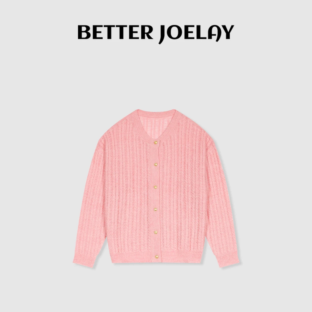 BETTER JOELAY-【花枝映月】针织毛衣开衫气质百搭洋气韩版LL5029