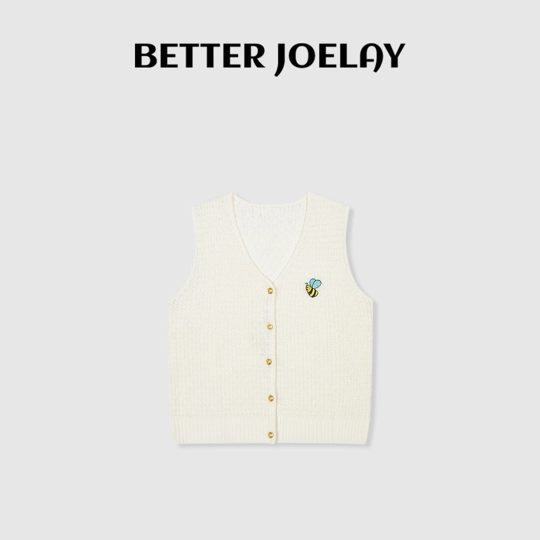 BETTER JOELAY-【蜜蜂来信】时尚针织马甲上衣无袖韩版百搭LL3952