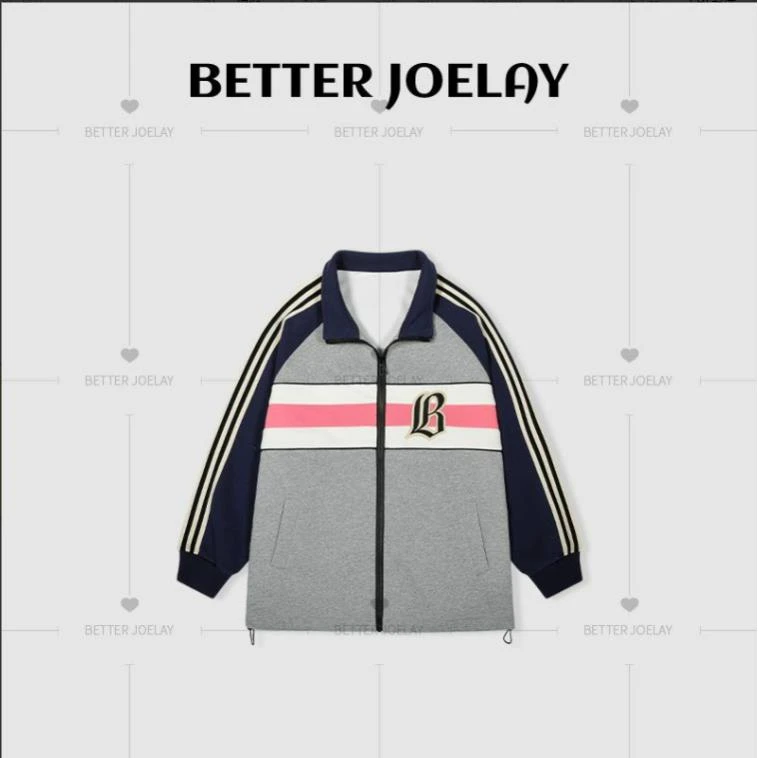 BETTER JOELAY -【热烈青春】高端外套撞色字母韩版时尚百搭Z0367