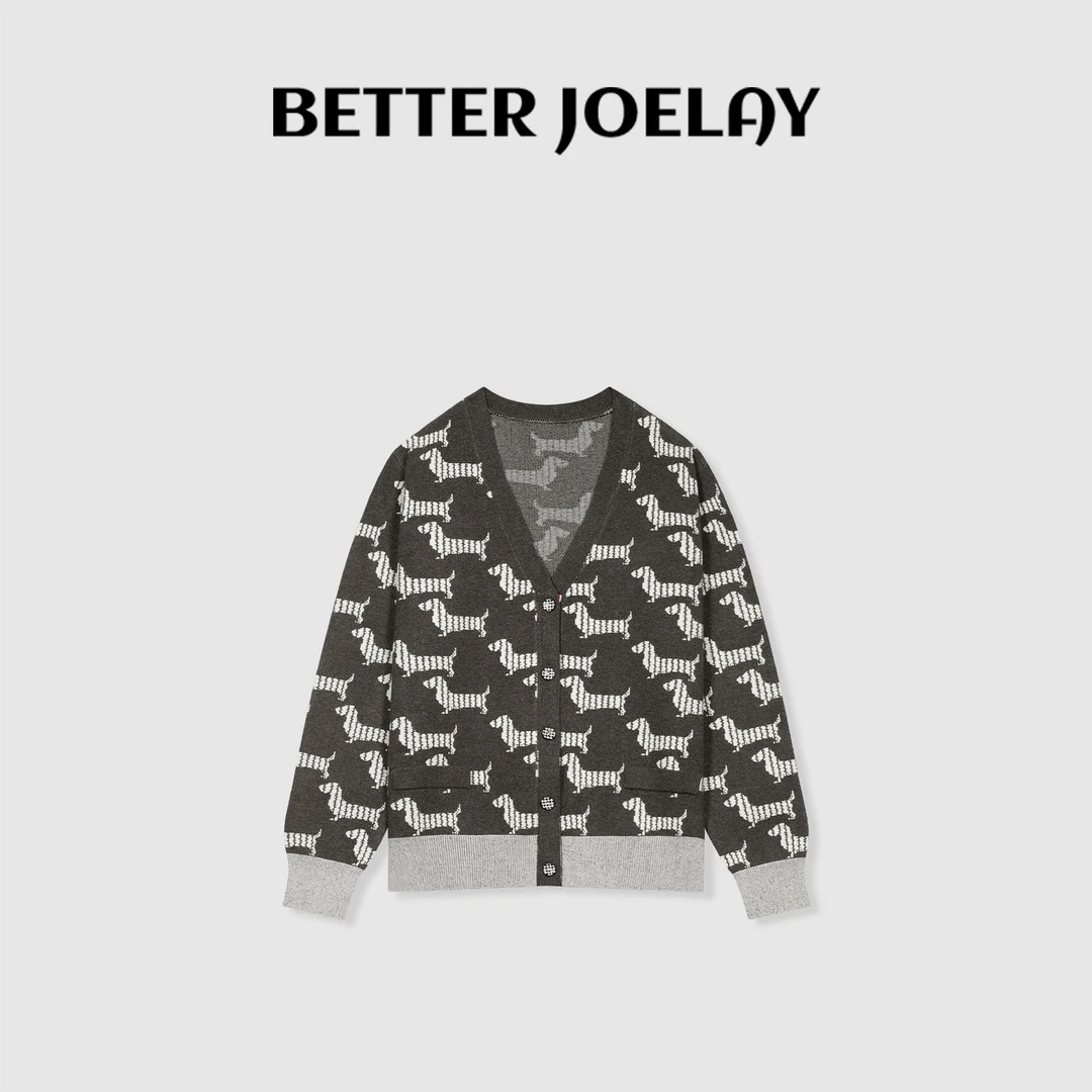 BETTER JOELAY-【卡通香肠狗】时尚针织开衫毛衣韩版慵懒风WS92196