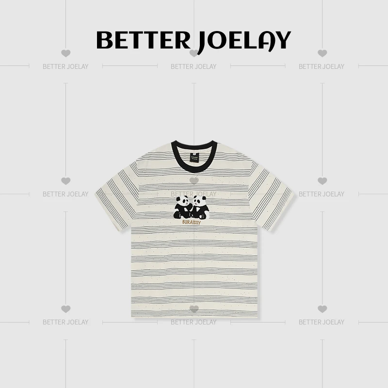 BETTER JOELAY-中版【双子熊猫】百搭宽松T恤短袖休闲ZZ3585