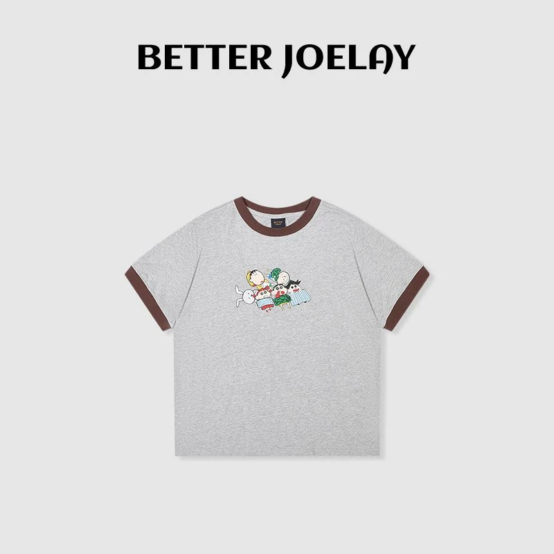 BETTERJOELAY -小版【野营小新】百搭T恤短袖休闲圆领时尚KH0383