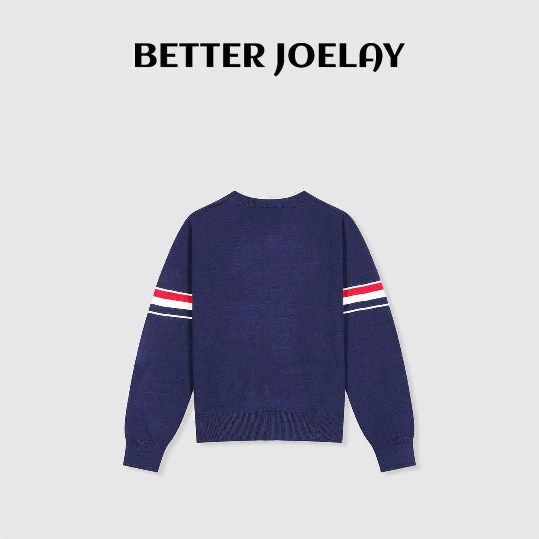 BETTER JOELAY-【杜维埃假期】时尚针织宽松开衫洋气慵懒风SDL6836