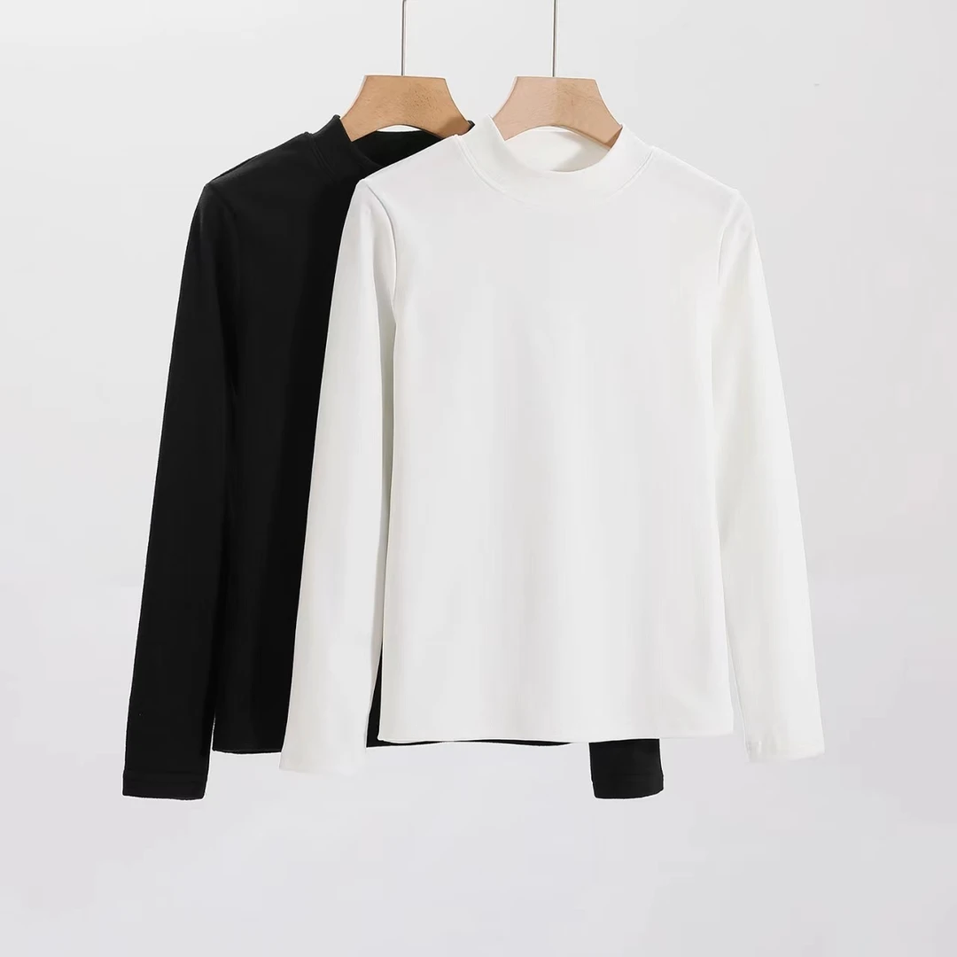 骁骁家-37°自发热恒温德绒秋冬半高领修身打底衫GLX-6678