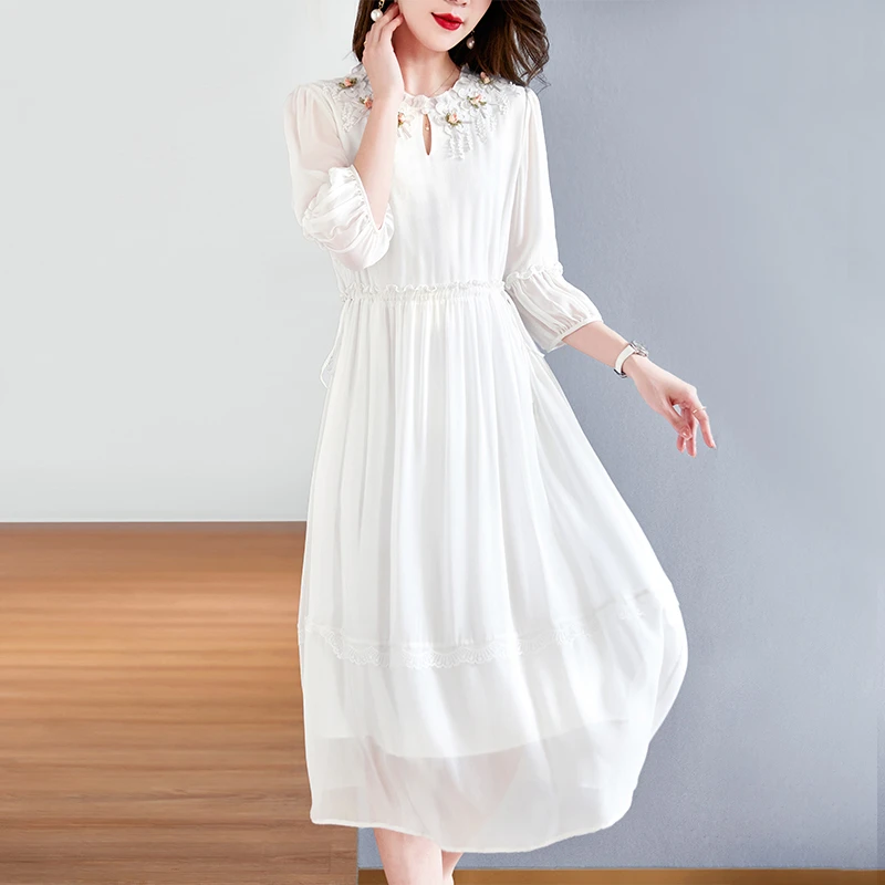 【富春】水墨佳人真丝桑蚕丝连衣裙82399539