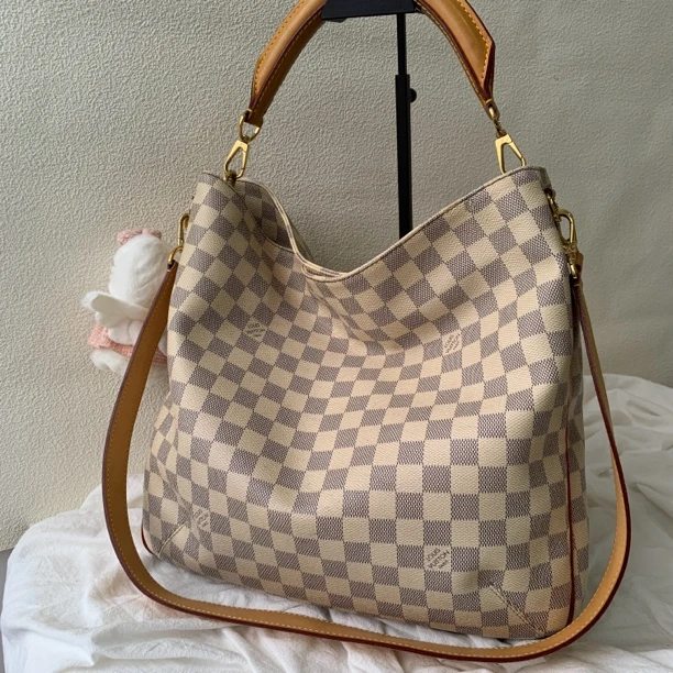 95新 LouisVuitton/路易威登 棋盘格soffi单肩托特包
