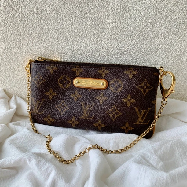 95新 LouisVuitton/路易威登 老花金牌单肩腋下麻将包