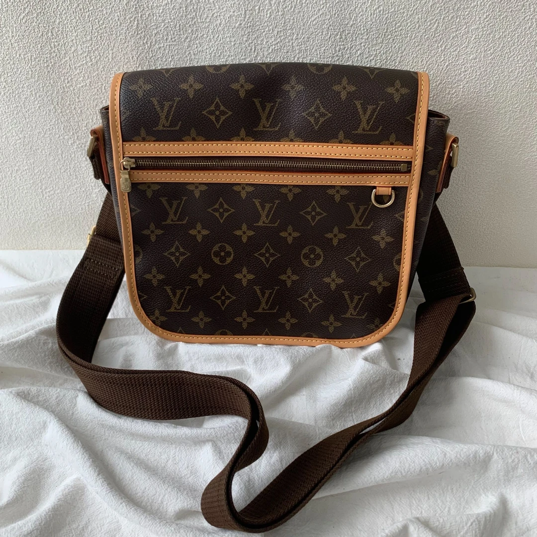 95新 LouisVuitton/路易威登 经典复古老花翻盖邮差包vintage