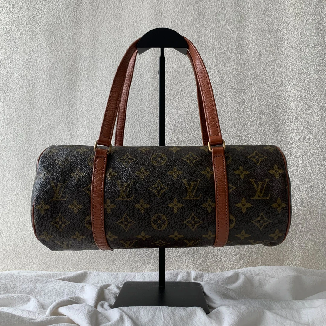 95新 LouisVuitton/路易威登 vintage经典老花棕色30巴比龙腋下包