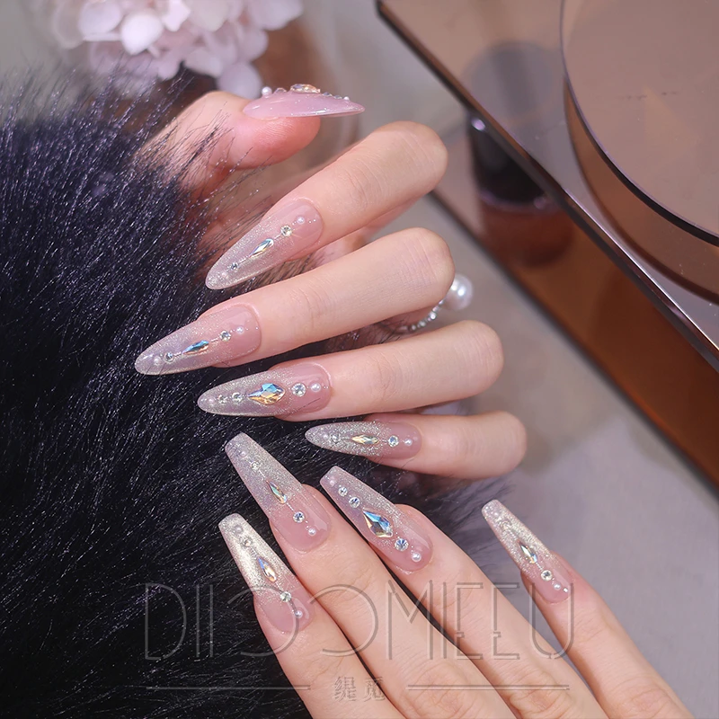 【仙境】缇觅轻奢碎钻猫眼全华子钻纯手工可拆卸式穿戴甲