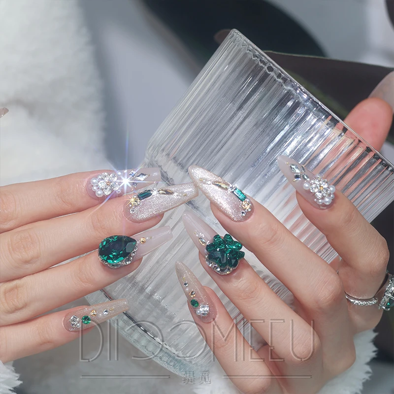 【星光四叶草】缇觅轻奢四叶草全华子钻纯手工可拆卸式穿戴甲