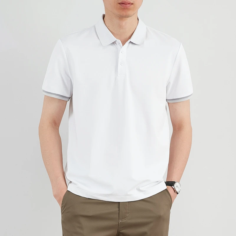 男士POLO衫夏季薄款冰丝弹力透气短袖T恤商务休闲百搭翻领上衣