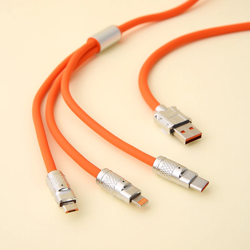 苹果安卓快充线 RY一拖三高效数据线通用充电线