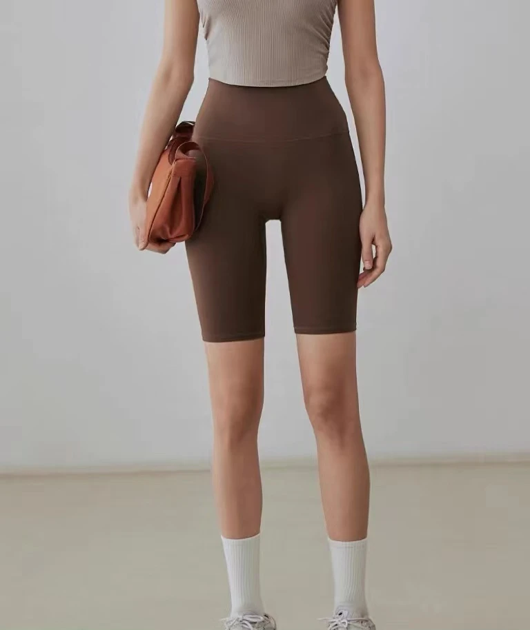 畅动裤五分云感一片式高弹瑜伽短裤女高腰提臀夏健身跑步训练骑行