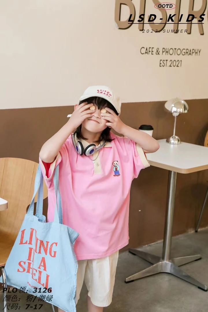 Pol领短袖（110−160）