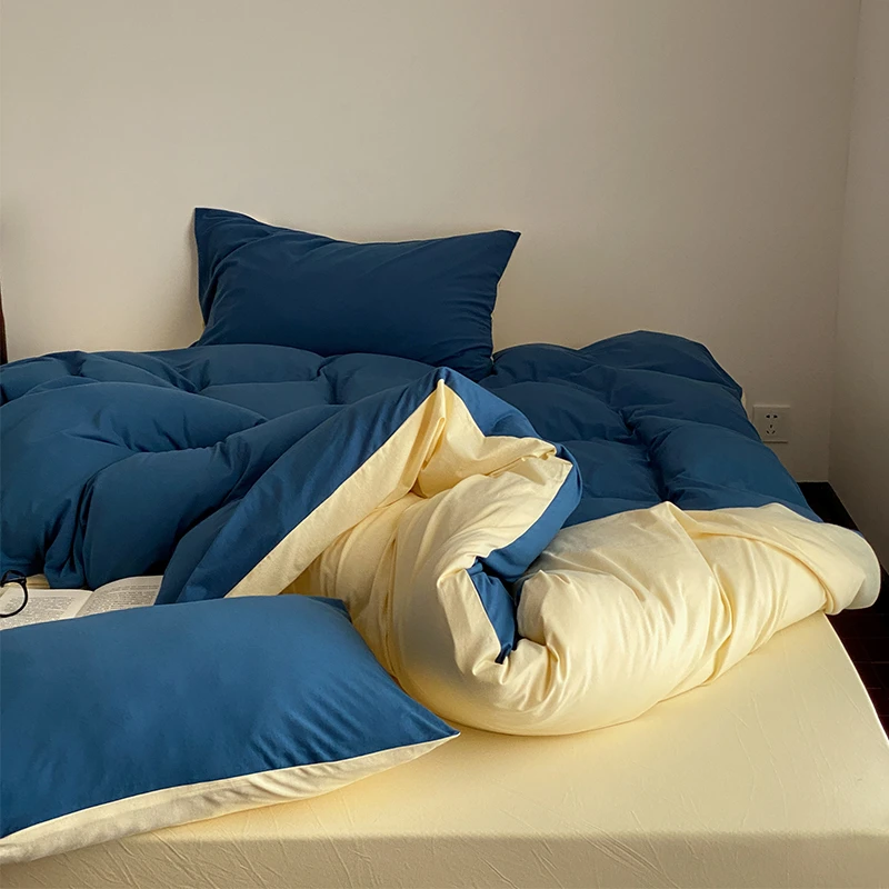 a类母婴全棉天竺棉三四件套裸睡超柔纯棉针织棉床笠床品四件套