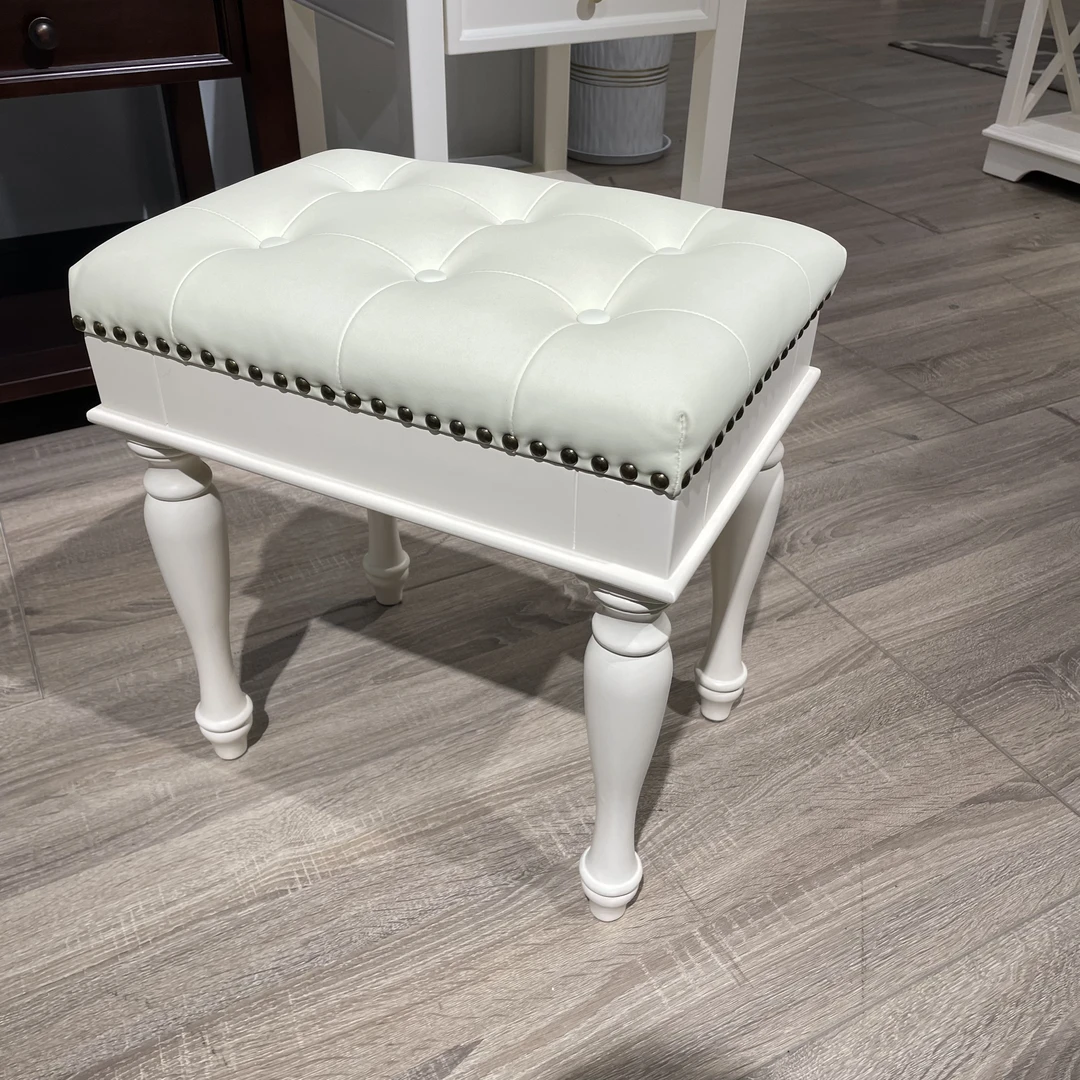 【品牌家具】尚品E1503美式实木妆凳长440宽310高450环保家具