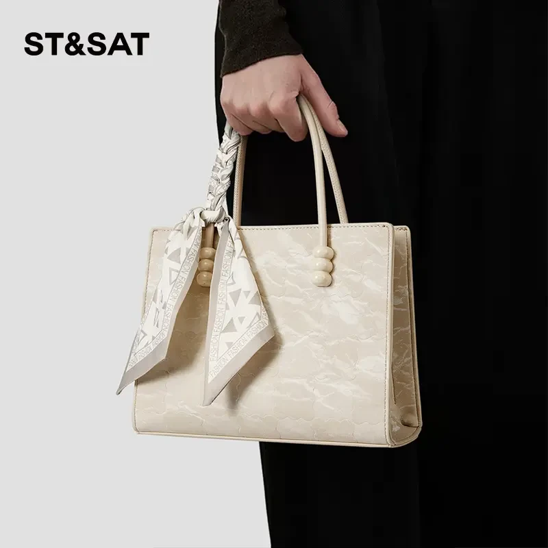 ST&SAT/星期六2024新中式国风设计感手提包春夏新品大容量单肩包