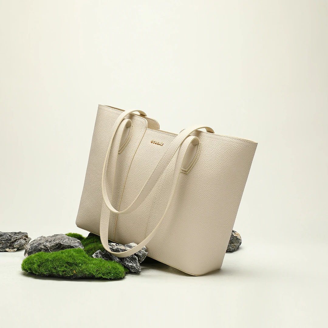 休闲百搭单肩包手提包大容量通勤托特包腋下包女包牛皮托特包时尚