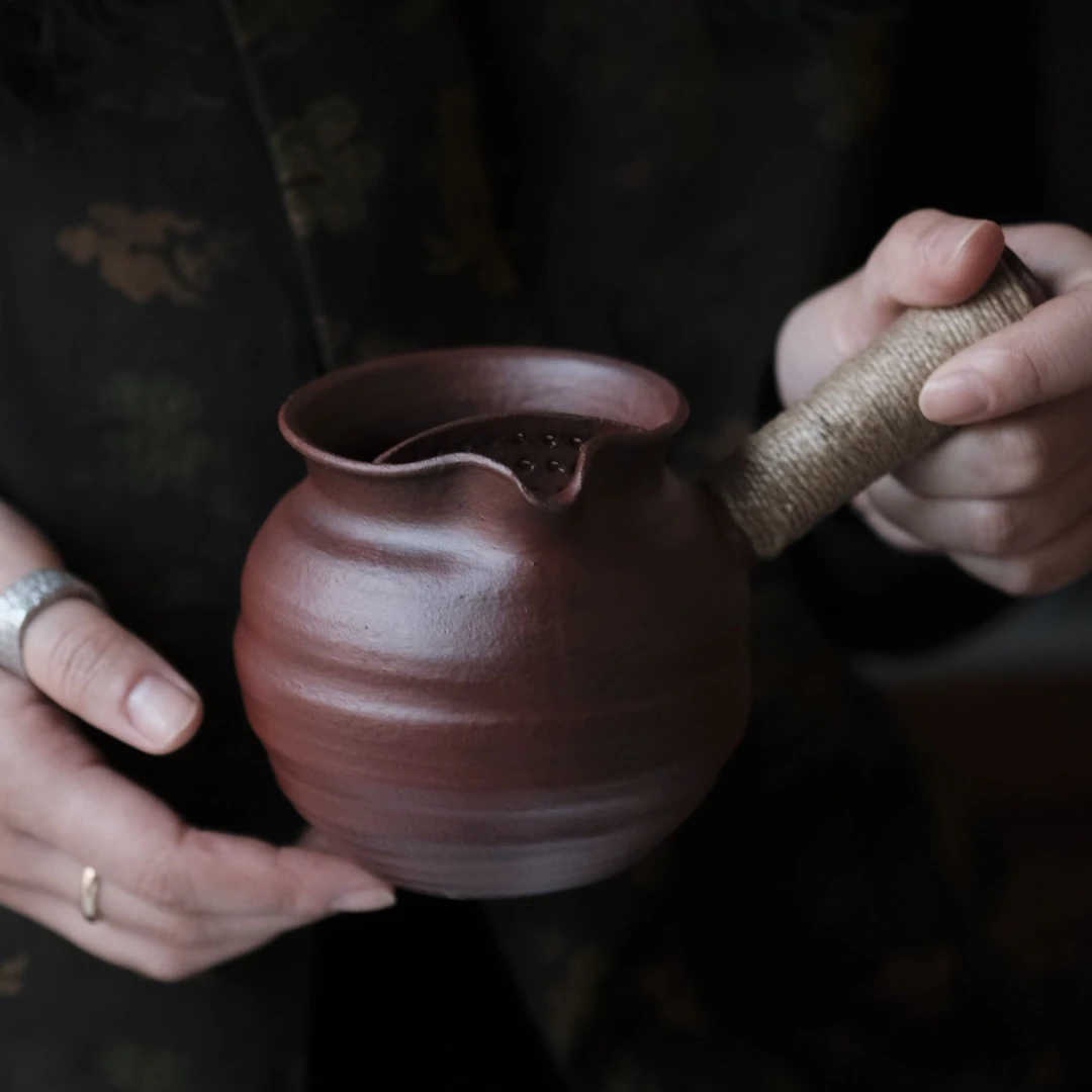 灵源山房 红粉引烤茶罐 煮茶罐