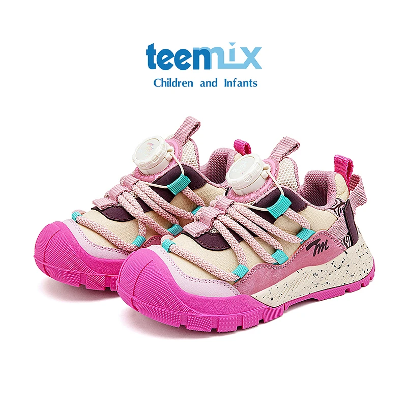 天美意秋冬款童鞋女童中大童网鞋男童儿童运动鞋防滑户外运动鞋