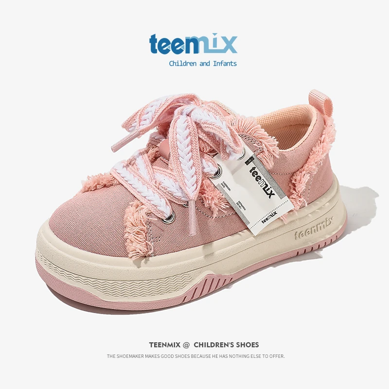 天美意童鞋儿童鞋子2025春春季开学季新款潮流透气滑板鞋男童女童