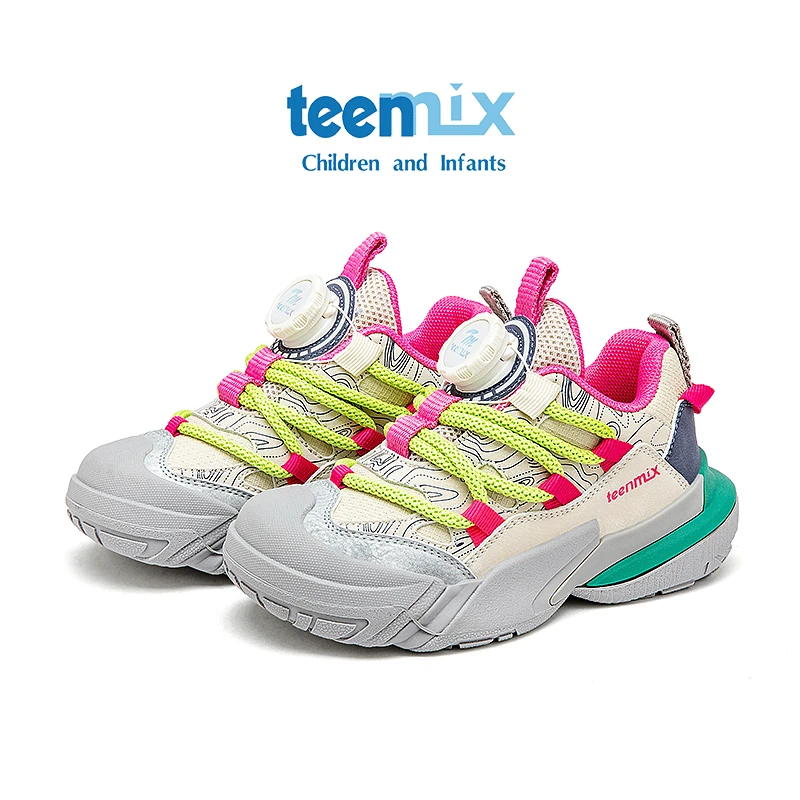 Teemix/天美意童鞋男童中大童皮面防滑女童儿童时尚运动鞋
