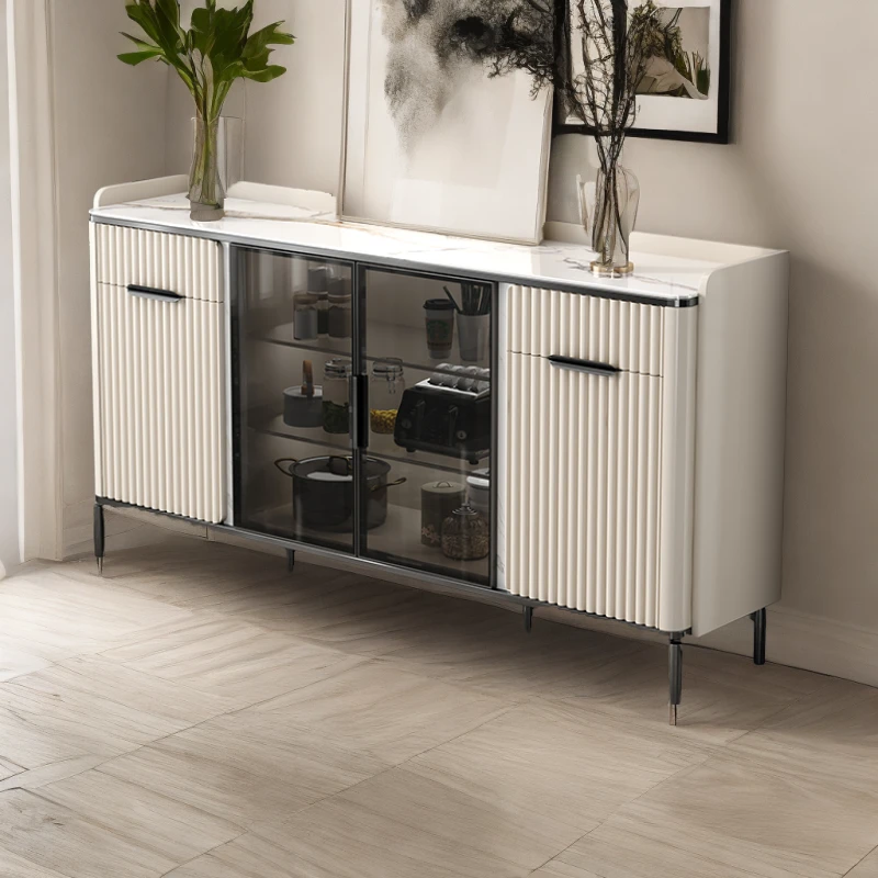 岩玻轻奢高档隔断储物茶水现代简约一体式电视柜客厅电视柜餐边柜