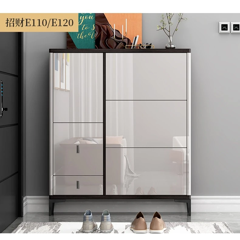 翻斗式简约现代轻奢超薄鞋柜家用门口翻斗鞋架省空间储物柜